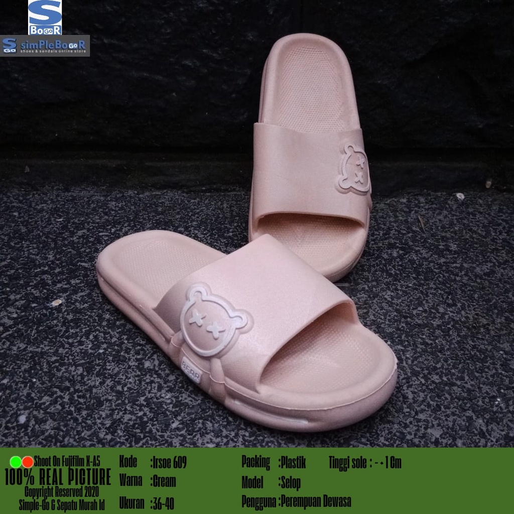 sandal selop wanita/sandal karet kokop wanita IRSOE 609 36-40