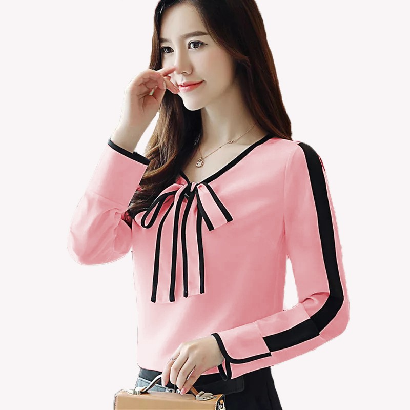 Blouse Tangan Panjang Wanita Gaya Korea Model Terbaru - XSHOP Gisel