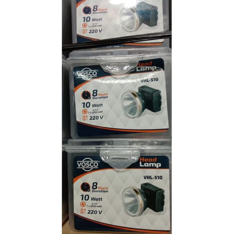 FREE BOX Senter Kepala Vosco 10w VHL-510 CAS CHARGE ULANG NYALA 8 JAM
