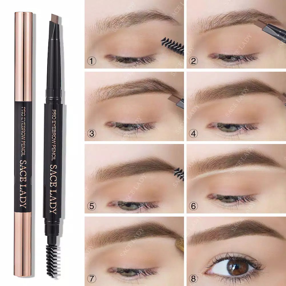 [BISA COD] 100% ORI SACE LADY Eyebrow Tahan Lama &amp; Anti Air Pensil Alis Putar Otomatis Eye Cosmetics