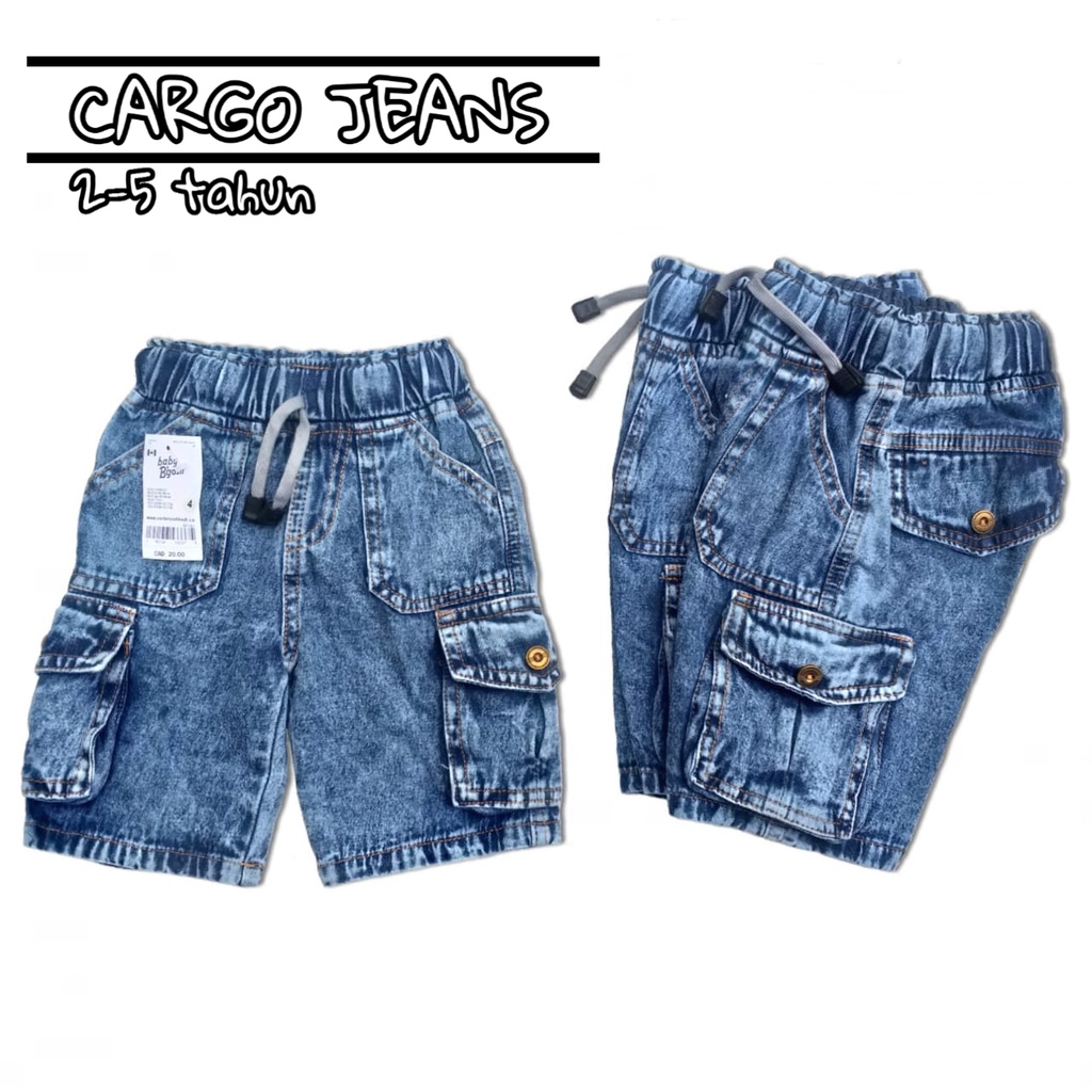 Celana Jeans anak Laki-laki / Cargo Denim PDL Pendek cowok