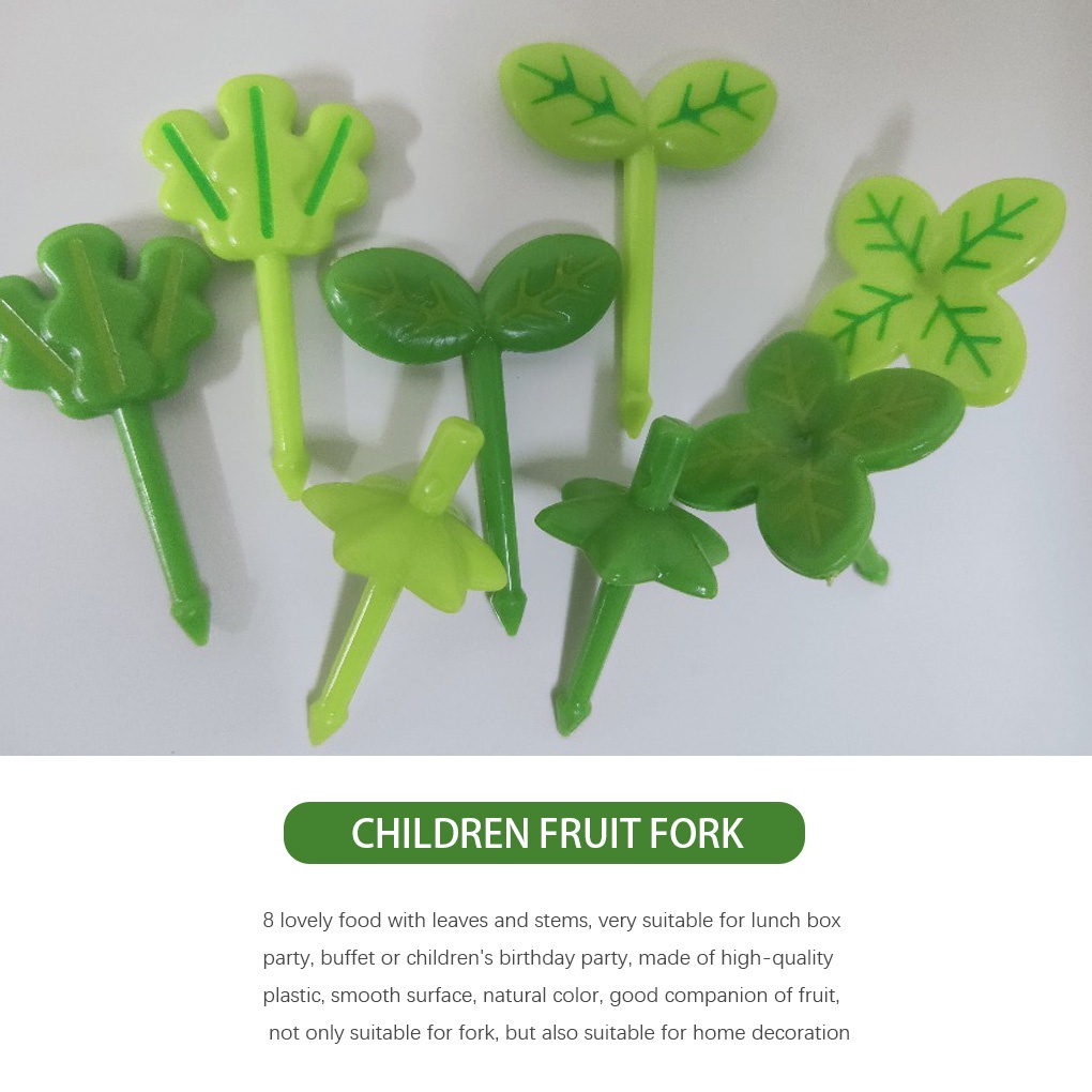 [DEASHOP] GARPU BUAH MODEL DAUN / DESSERT FORK / GARPU ANAK / HIASAN BEKAL MAKAN ANAK / TUSUKAN BENTO BUAH ANAK / CHILDREN FRUIT FORK DECORATION DESSERT TOOTHPICKS