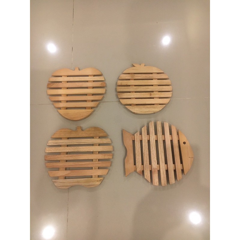 Tatakan panci 16x16 tatakan kayu tatakan piring mangkuk tatakan serba guna