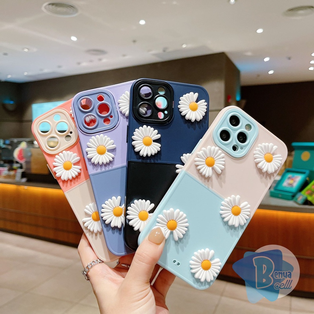 CASE FYP 2IN1 BUNGA DAISY 3D FOR INFINIX SMART 5 6 6+ HOT 9 PLAY 10 PLAY 11 PLAY 10S HOT 10T 11 11S 