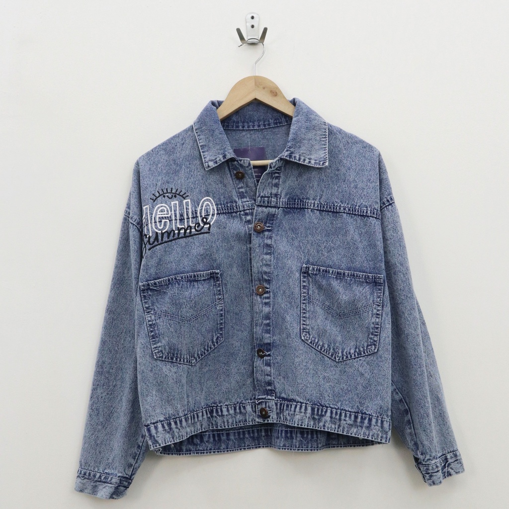 Oversize hello summer jacket jeans - Thejanclothes