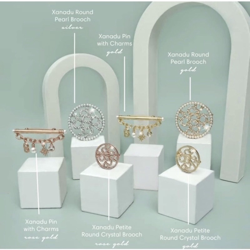 xanadu petite round crystal brooch buttonscarves ria miranda