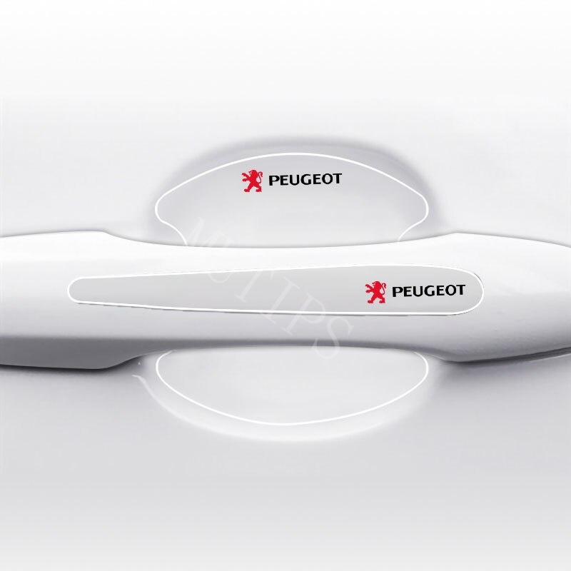 8pcs Stiker Pelindung Gagang Pintu Mobil Transparan Anti Gores Untuk Peugeot 408 5008 406 206 208 207 307 308 2008 3008 508