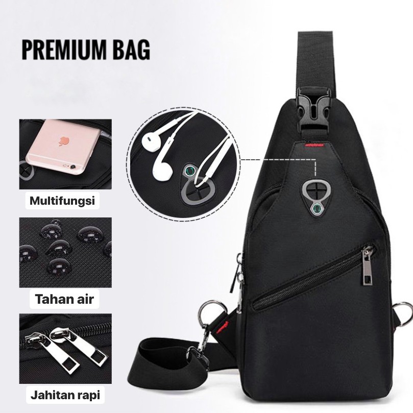 Tas Cowok / Pria untuk Dada / Punggung / Pinggang / Selempang sling model terbaru import TP003