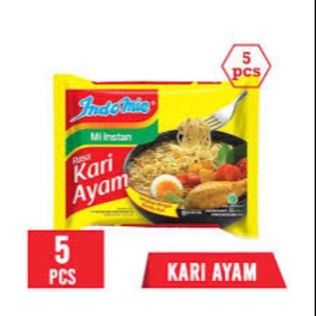 5 PCS INDOMIE KARI AYAM 70GR