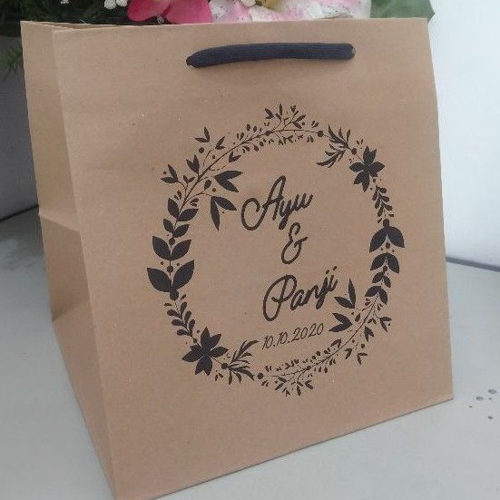 paper bag kotak nasi uk 22 + sablon