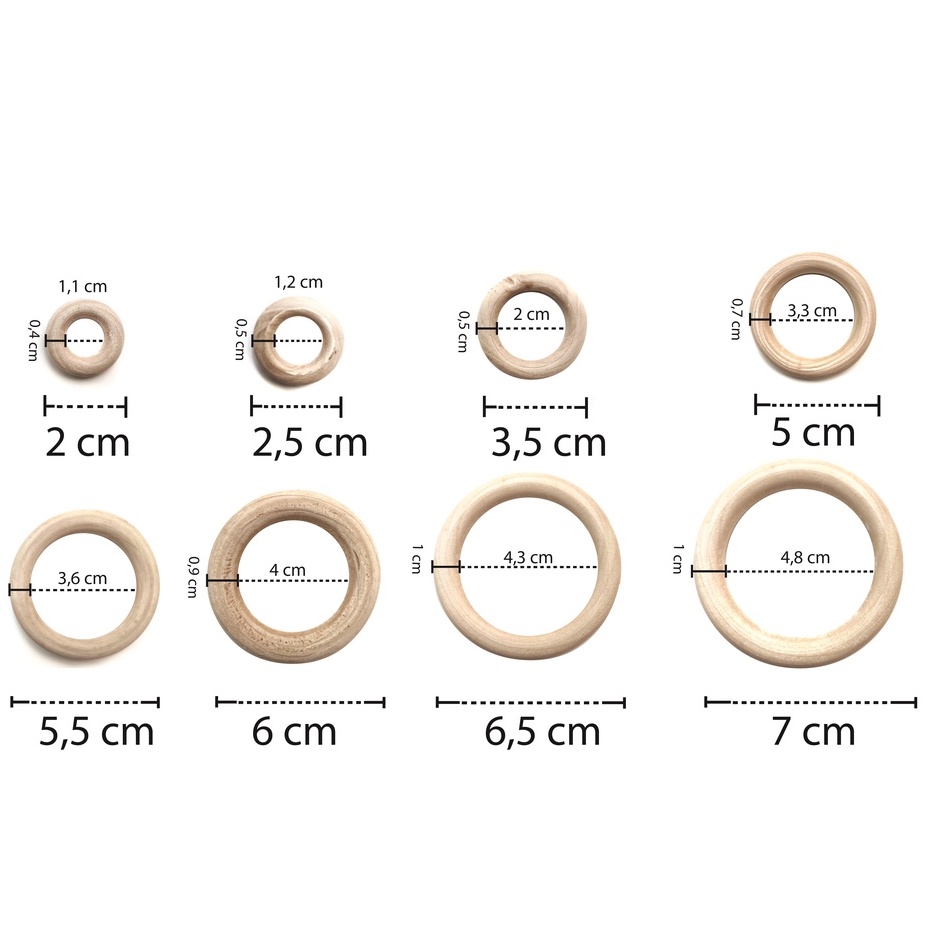 Craft Natural Wooden Ring O Solid | Ring Kayu