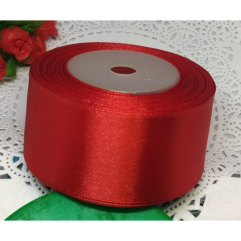 Pita Satin 4cm Merah