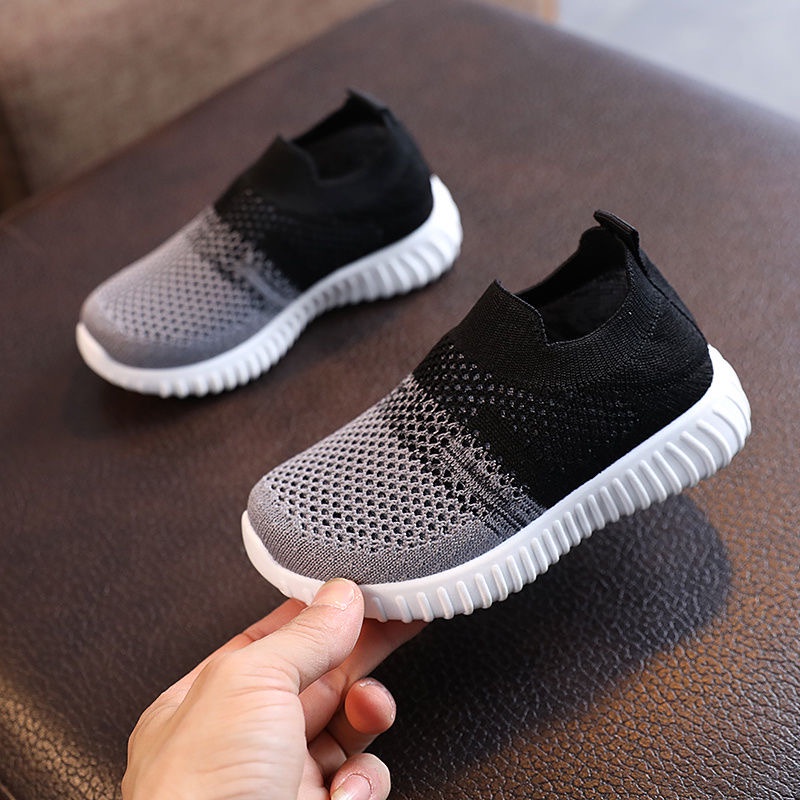 Sepatu Anak Sepatu Kanvas Bernapas Mesh Sepatu Kasual Warna Permen Sepatu Bayi Balita Bayi Slip On