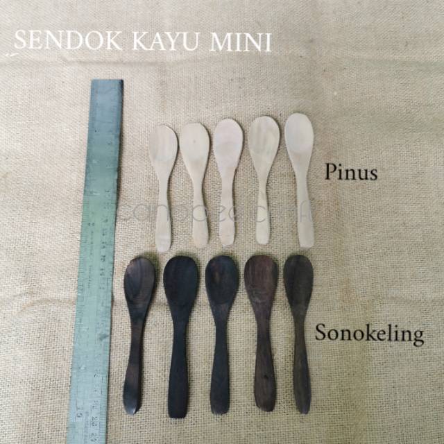  SENDOK  KAYU  UKURAN MINI  Shopee Indonesia