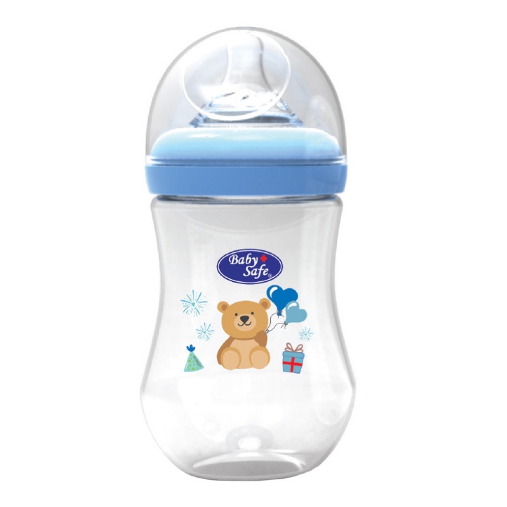Baby Safe WN05 Wide Neck Botol 250 ml Motif - Botol Susu - Botol Minum