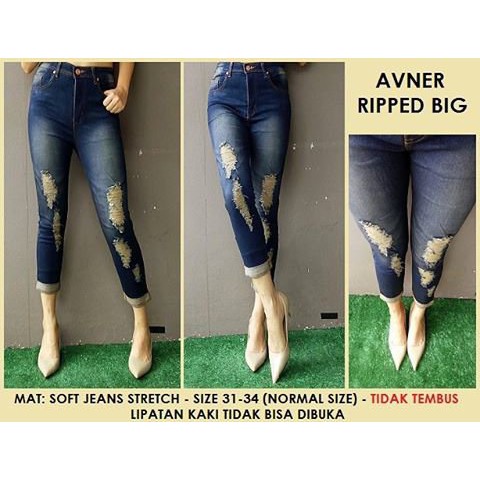 UNIX celana jeans7/8 cewek/celana jeans7/8 perempuan/celana7/8 jeans wanita