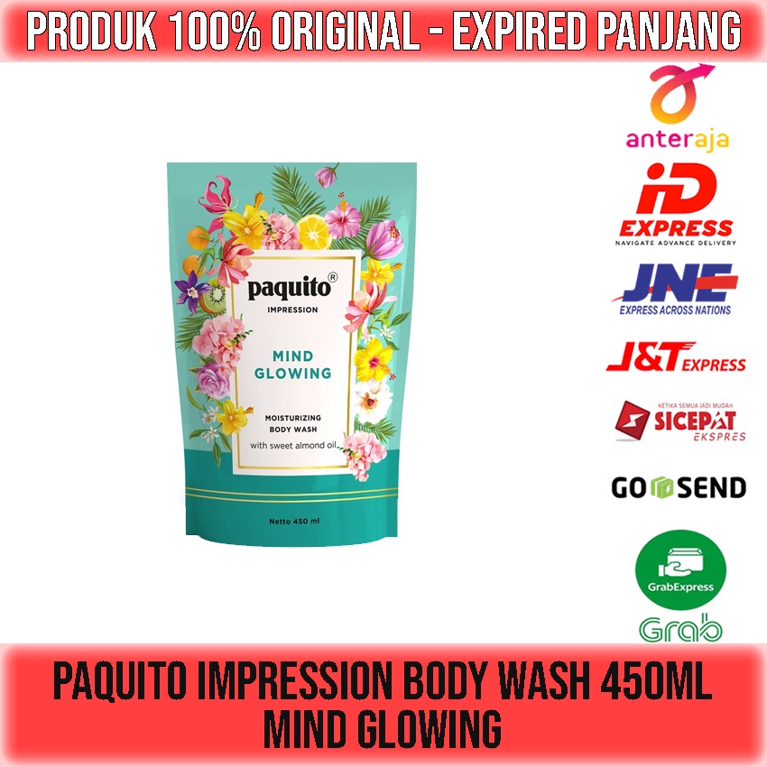 SABUN CAIR BODY WASH PAQUITO IMPRESSION REFILL 450ml with sweet almond oil