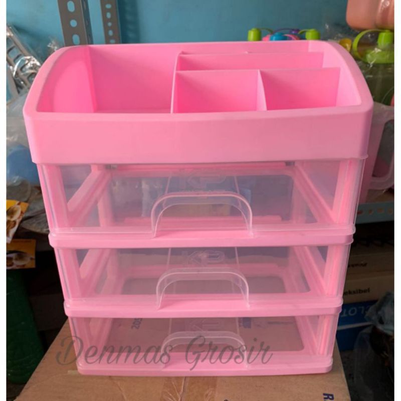 (COD) Rak Laci Kosmetik Susun 3 JUMBO / Rak Makeup Organizer / Rak Kosmetik Viral