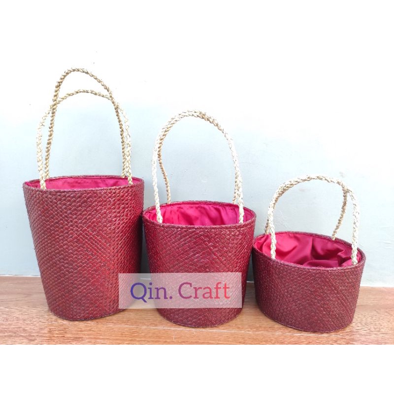 

Keranjang hampers parcel EMBER POLOS GG RARA tas anyaman pandan toples kue lebaran natal imlek goodiebag