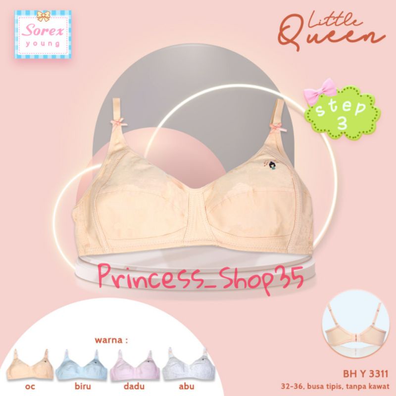 Bra Sorex Young Y3310 / Y3311 / Y2305 / Bh Remaja Perempuan Step 3 Dan Step 2