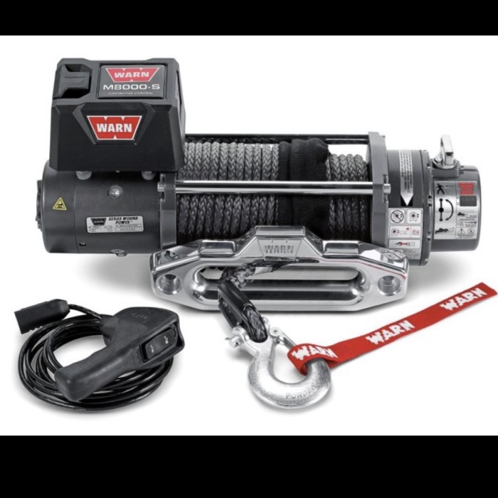 Winch warn M8000 original usa tali plasma rope high performance