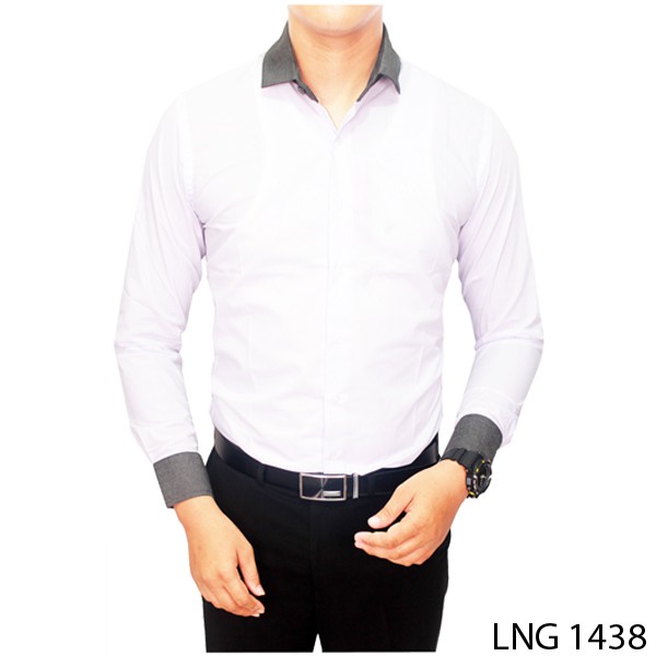 Formal Long Sleeve For Men Katun Putih – LNG 1438