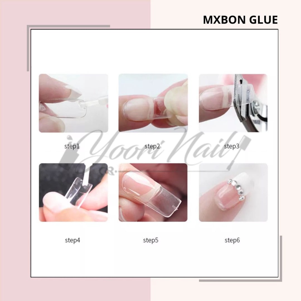 Nail glue MXBON ORI lem kuku palsu nail art glue mxbon original lem kupal