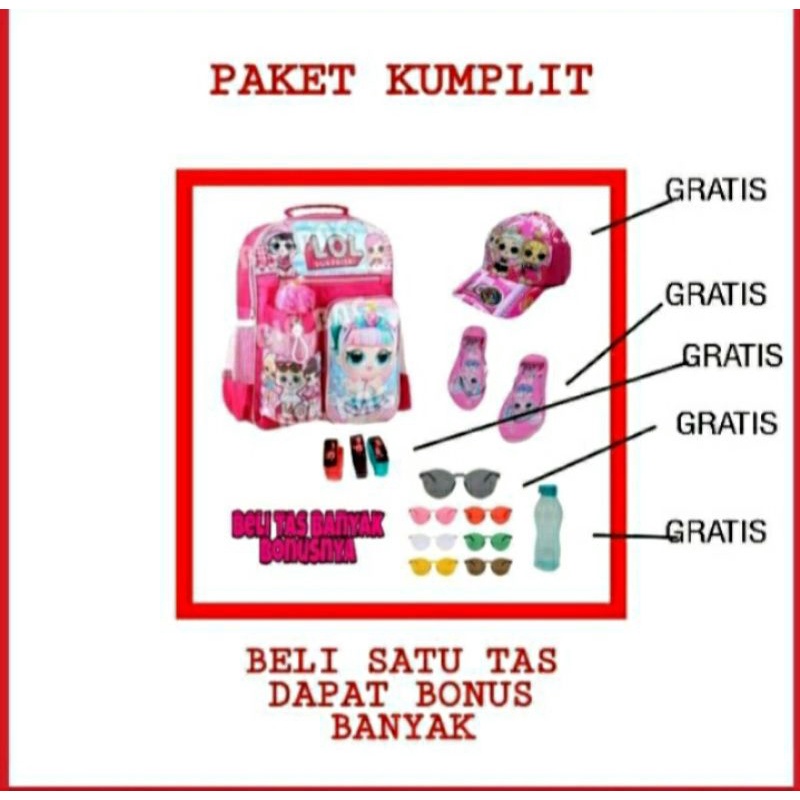 Ransel anak sekolah SD bt21 tas karakter kuda pony/bt21/LOL