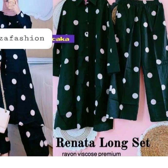➹ LONG JUMBO / Setcel long tunik jumbo polkadot XXXL Ld 125 / Setelan polkadot long tunik jumbo / On
