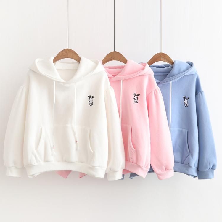 HOODIE ANAK PEREMPUAN LITTLE BUNNY FLEECE TEBAL HALUS PREMIUM TERBARU,