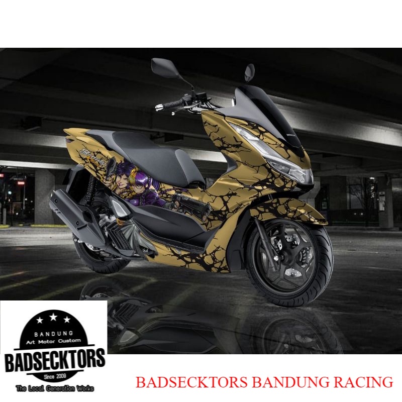 STICKER DECAL HONDA PCX 160 BEAUTY KILLER GOLD GRAFIS keren