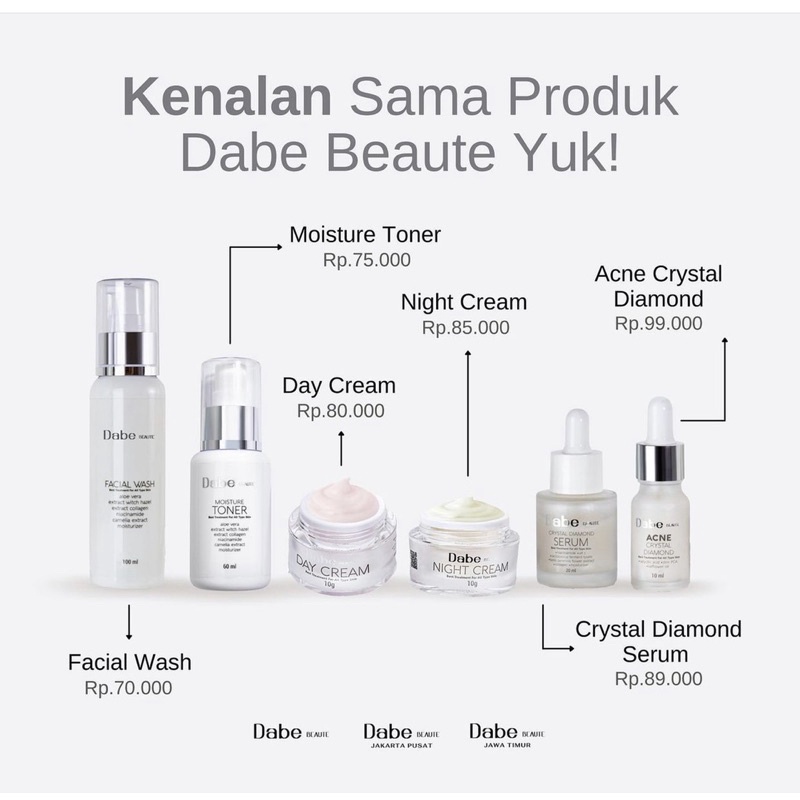 Dabe beaute skincare dropshiper reseller dabebeaute