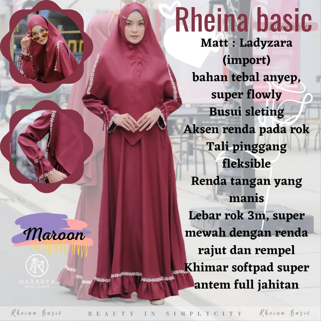 GAMIS PREMIUM RHEINA BASIC DRESS BY NARARYA