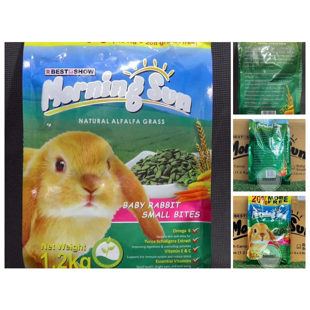 morning sun baby rabbit small bites makanan pelet kelinci rabbit food