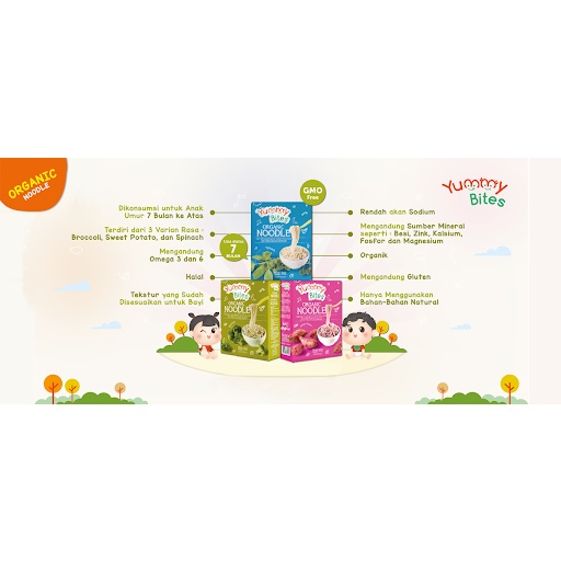 Yummy Bites Organic Noodle / Mie Bayi Organik / MPASI / Mie bayi mpasi