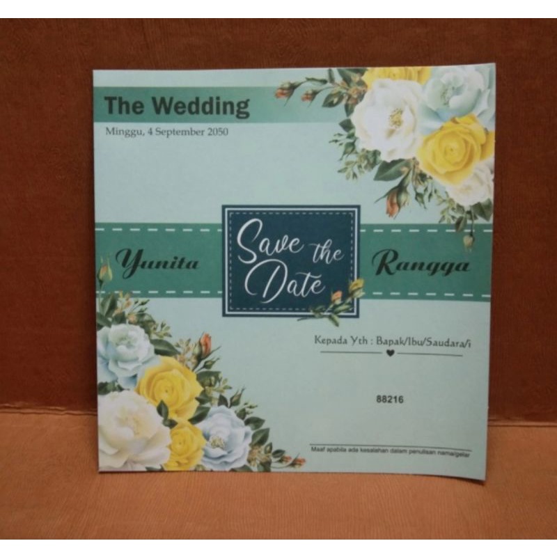 blangko kartu undangan pernikahan Erba 88216