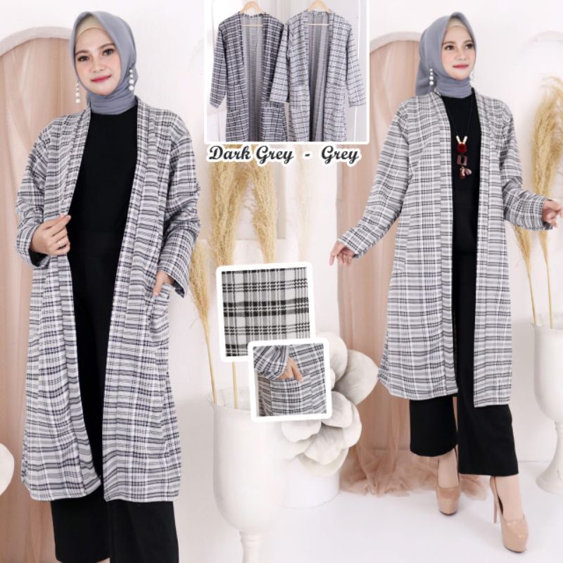 PROMO MURAH Cardigan Spandex Kantong 2 Outer