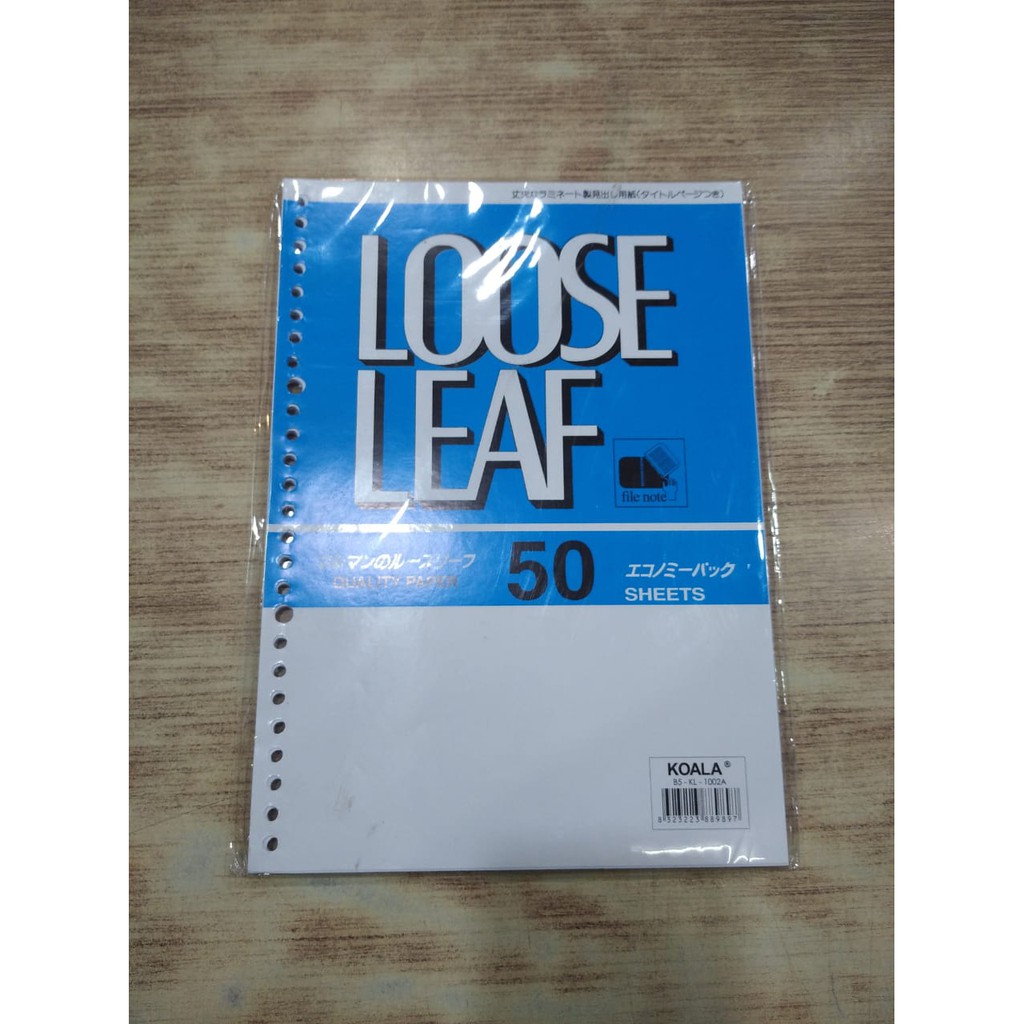 Jual LOOSE LEAF B5 50 SHEETS POLOS KOALA | Shopee Indonesia