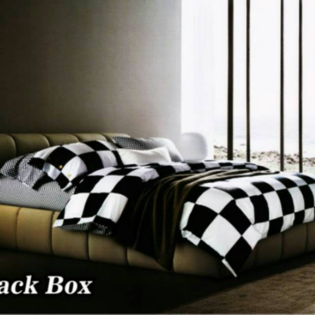 Sprei catur, sprei black box, sprei preloved, sprei katun, sprei cantik, sprei 180x200, 180x200