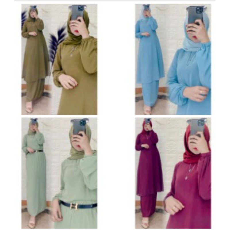 Baju Stelan Malaysia Span Polos