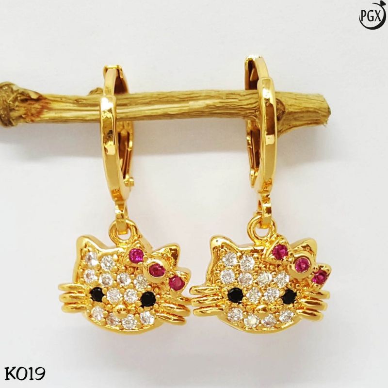 Anting-Anting Anak Cewe / Perempuan Karakter Mickey mouse / Hello Kitty /Brand Klip