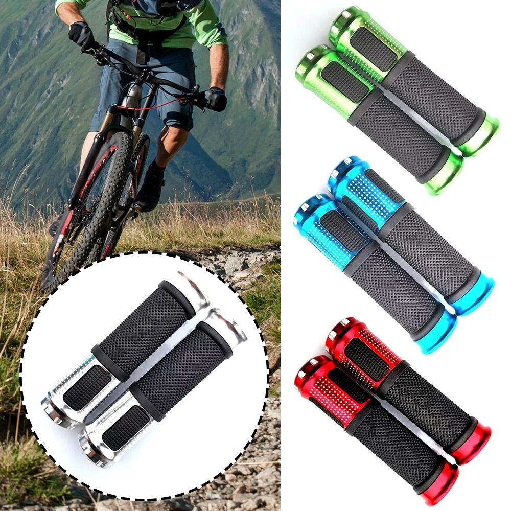 R-FLOWER Grip Sepeda Shockproof MTB Tekstur Olahraga Luar Ruangan Sepeda Handle Bar