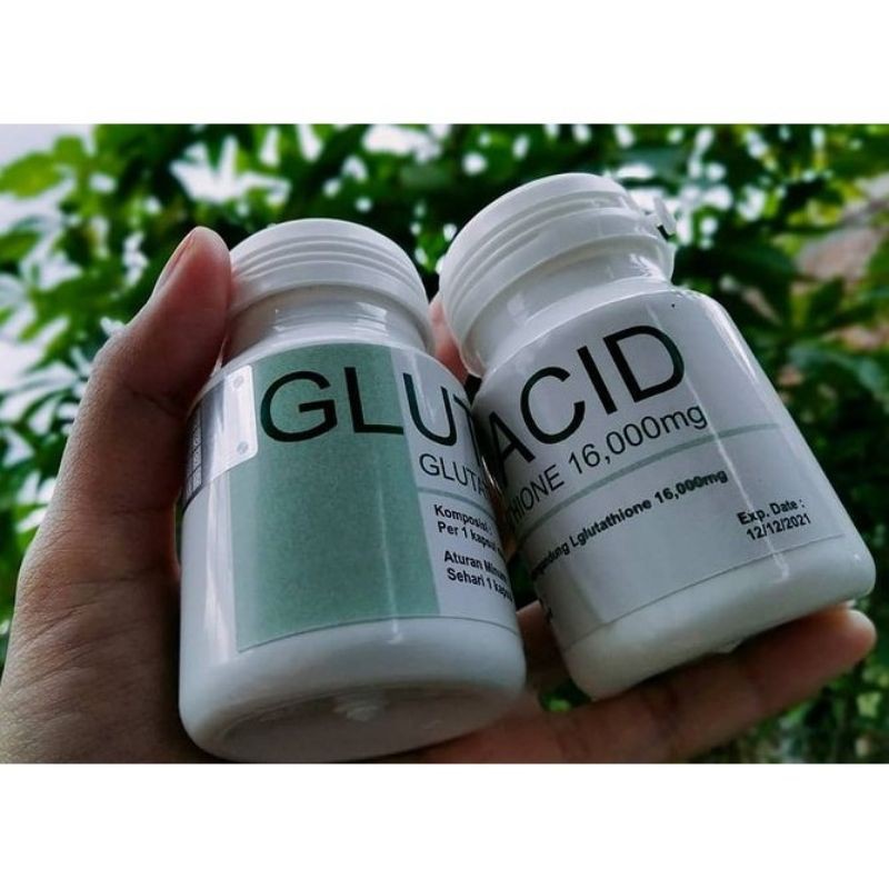 GLUTACID 100% DI JAMIN ASLI WHITENING BOOSTER ORIGINAL ADA KAPSUL PUTIH DAN HOLOGRAMNYA