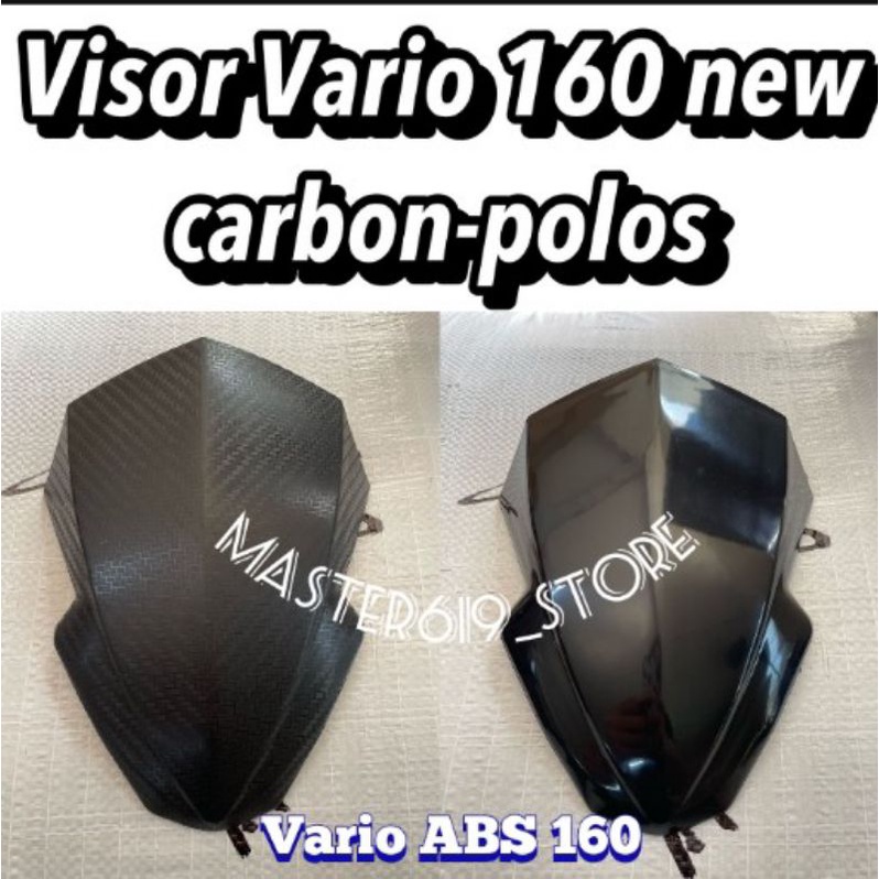 TERBARU VISOR VARIO 160 ABS WINSIL VARIO 160 / WINDSHIELD 2022 VISOR VARIO NEW 160 2022 VISOR VARIO HITAM DAN KARBON Bonus DOUBLE TAPE 3M KUAT