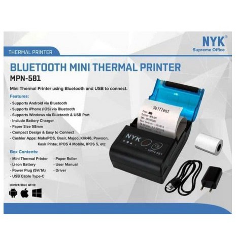 ITSTORE Printer Kasir Bluetooth Mini Thermal NYK MPN 581