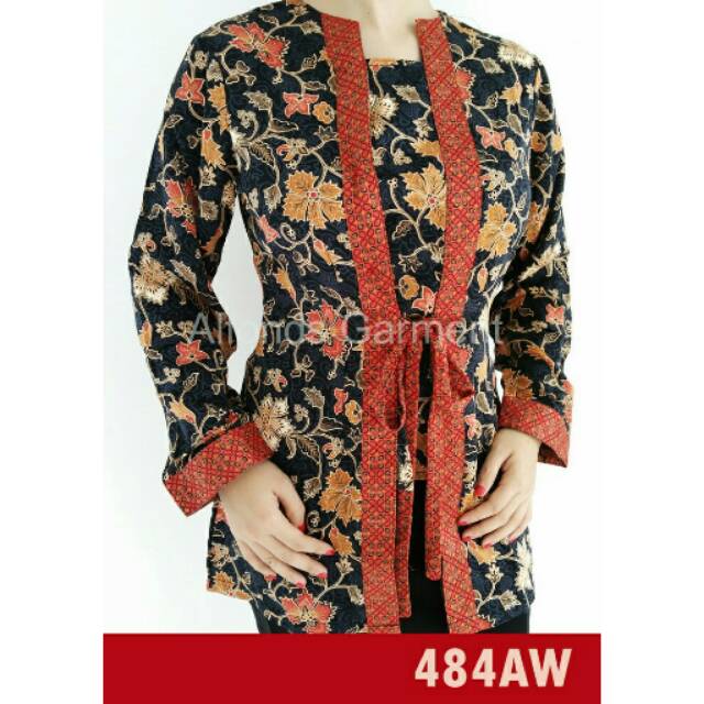 Blouse Batik Modern Wanita, Batik Keraton 484AW