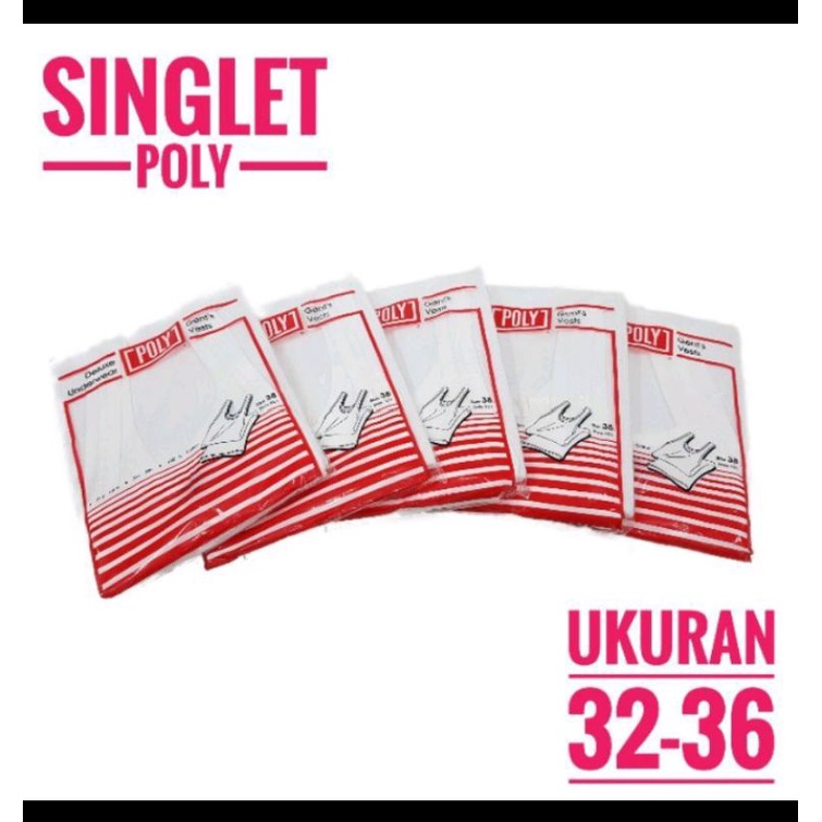 Kaos Singlet POLY Pria ORIGINAL SINGLET POLY PRIA UKURAN 32 34 36 / 38 40 42 POLLY 100% ORIGINAL