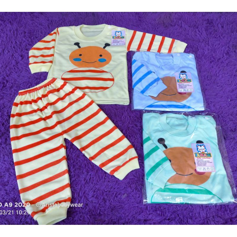 ILHAMbaby - setelan panjang bayi motif LEBAH