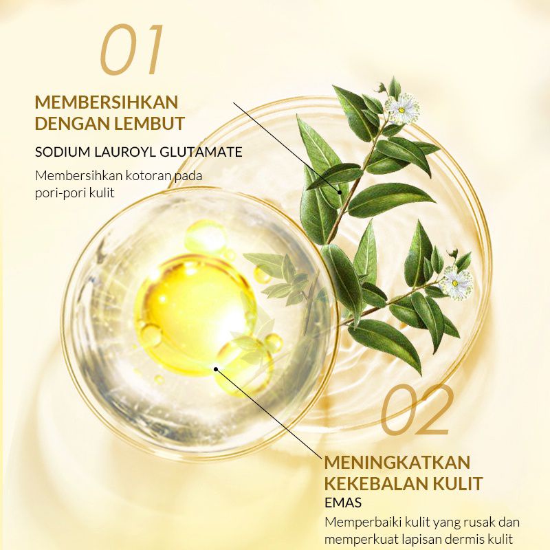 Sabun Wajah Glowing Sabun Cuci Muka Gentle Cleanser Sabun Wajah Glowing Bioaqua 24K