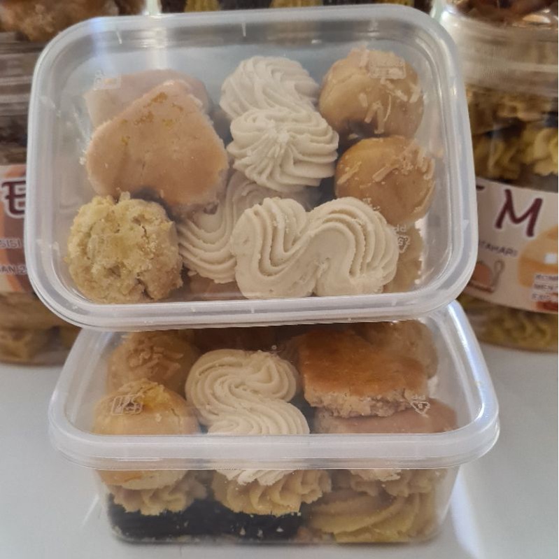 Mix Cookies (Kue Campur) 1 Toples Kotak Ukuran 250ML Berat 125 Gram